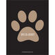 Black and Tan Paw Photo Pet Sympathy Cards Image 1 of 3